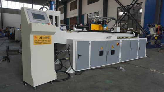 Mesin perforasi lubang pipa hidrolik Servo Motor Rotaion Makanan untuk pipa baja