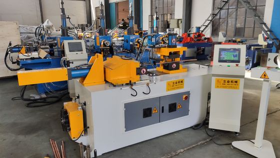 SG40NC Pipe End Forming Machine Operasi 4 Stasiun Untuk 2 Inch Steel Pipe Shrinking