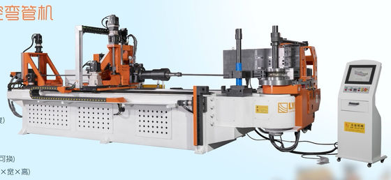 DW130CNC10A3S-T mesin lentur pipa pipa otomatis CNC 5,5 inci 10 sumbu dengan lentur dorong